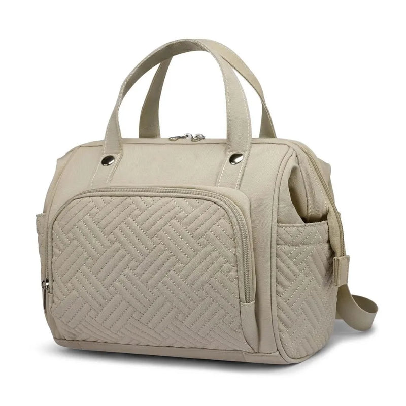 cream baby diaper bag