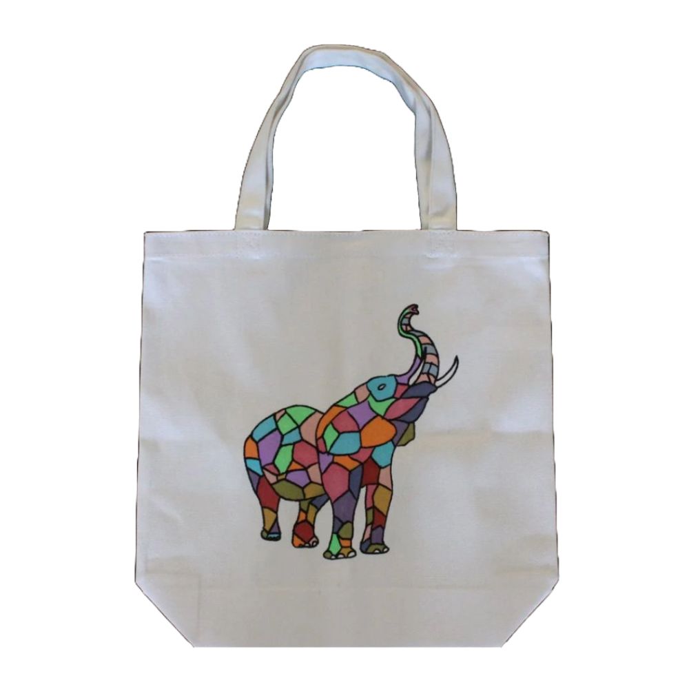 Silk screen customised tote bag