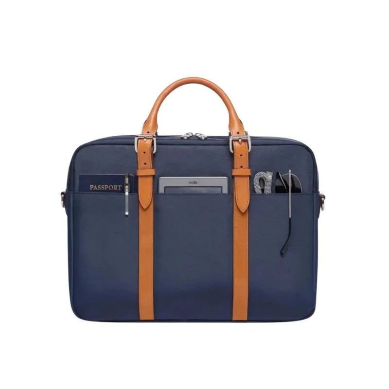 navy blue 3 way business bag