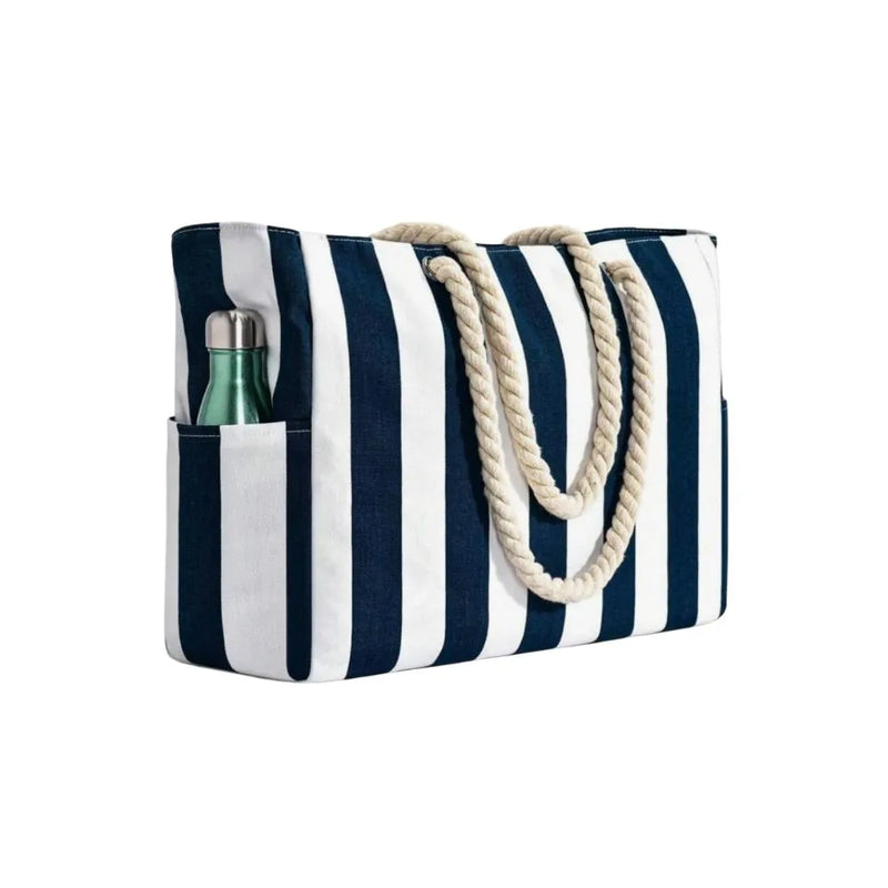 Black and white casual beach bag