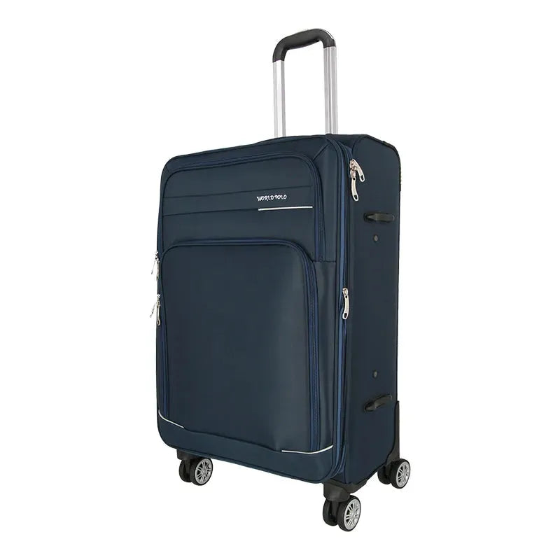 Blue cheap fabric luggage