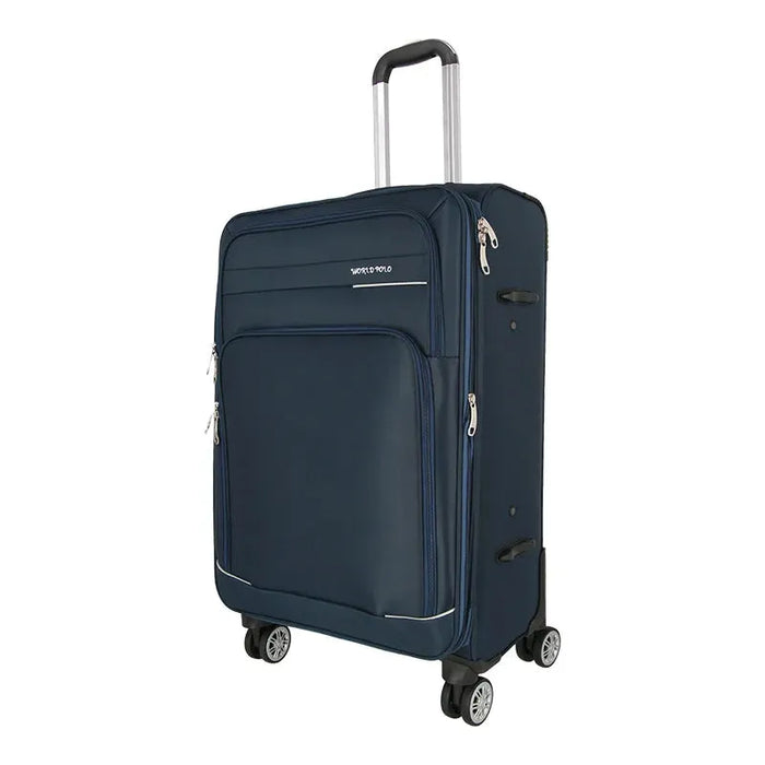 Blue cheap fabric luggage