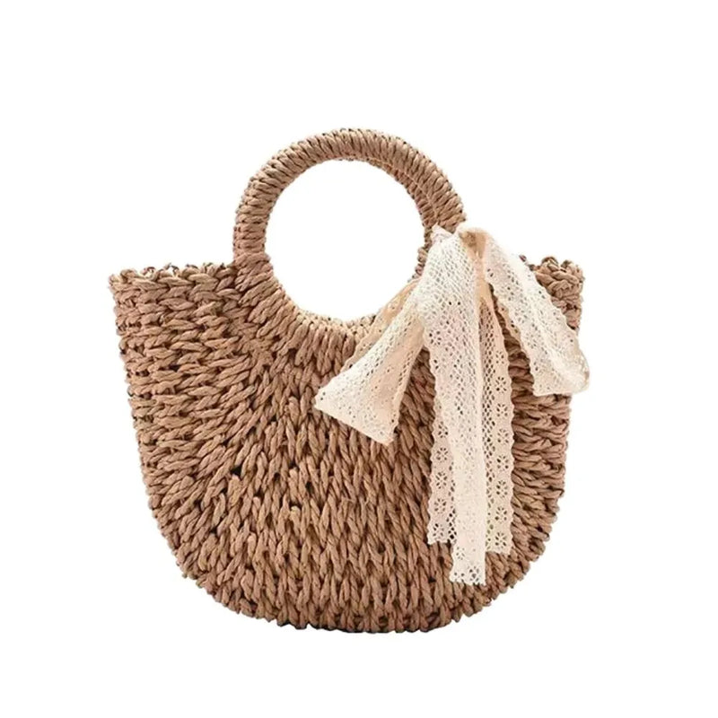 Brown cute beach bag