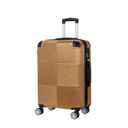 Double wheel expandable luggage gold front