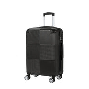 Double wheel expandable luggage grey front