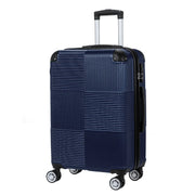 Double wheel expandable luggage navy front