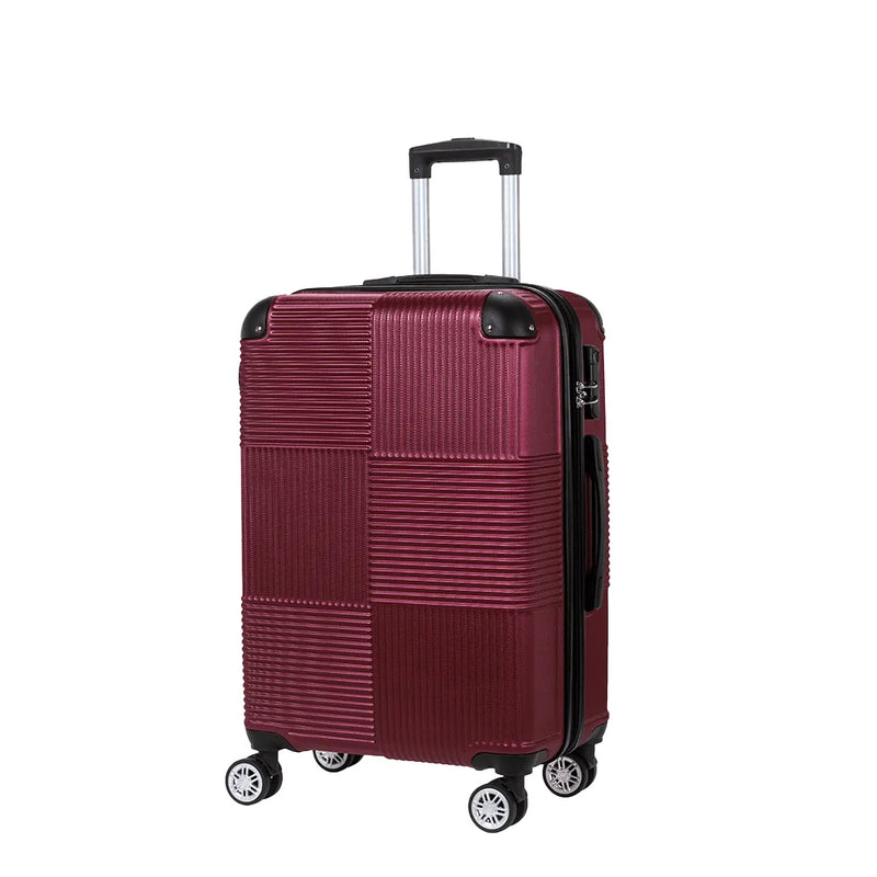 Double wheel expandable luggage red front