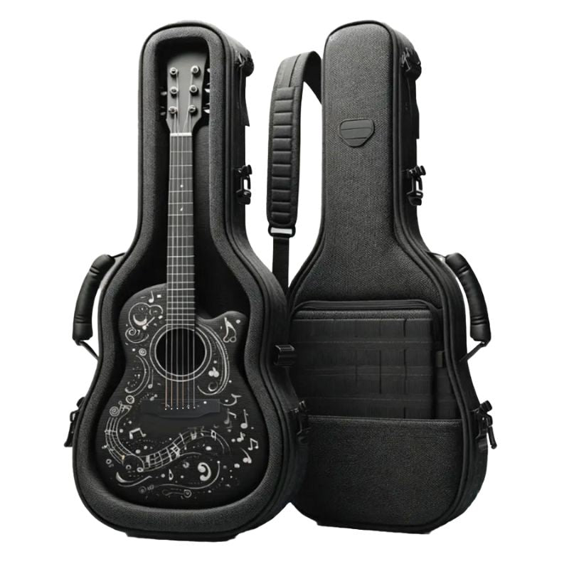 Black hard case guitar bag