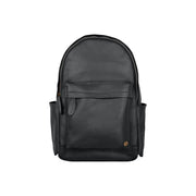 Black leather backpack