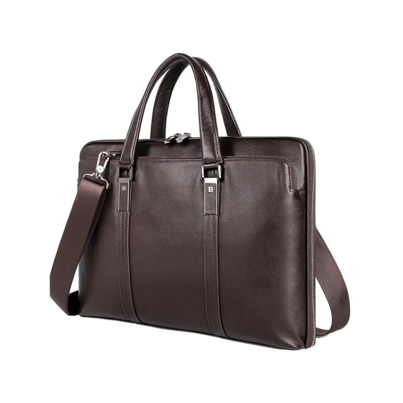 Brown leather business bag