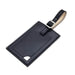 Leather black custom luggage tag