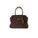 Brown leather handbag