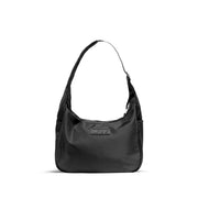 Black leather hobo bag