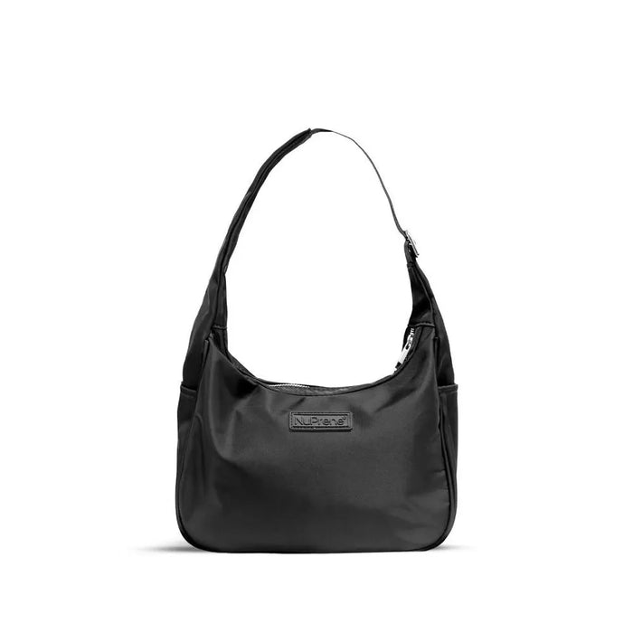 Black leather hobo bag