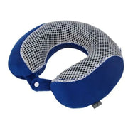 Memory foam travel pillow with cooling pads