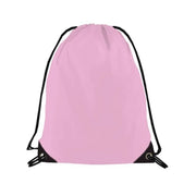 Pink personalized drawstring bag