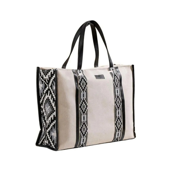 Printed canvas bag with patterns