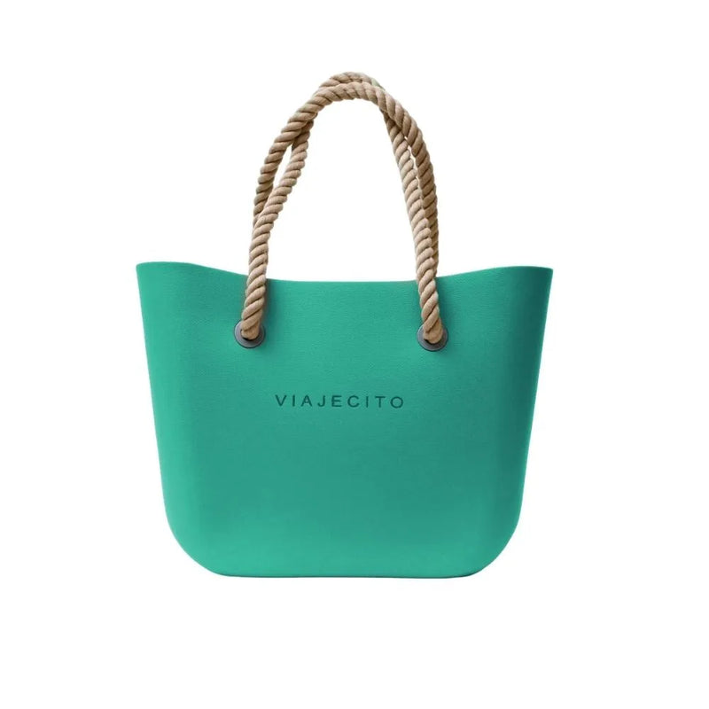 Green stylish beach bag