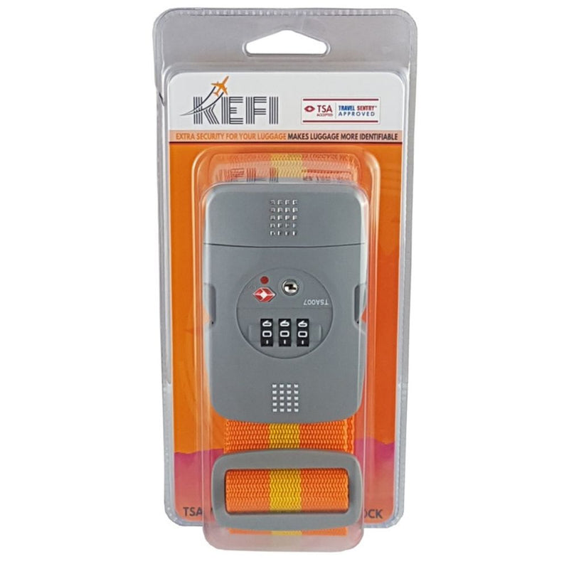 Kefi Luggage Strap with TSA Lock