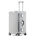 Silver aluminium frame suitcase