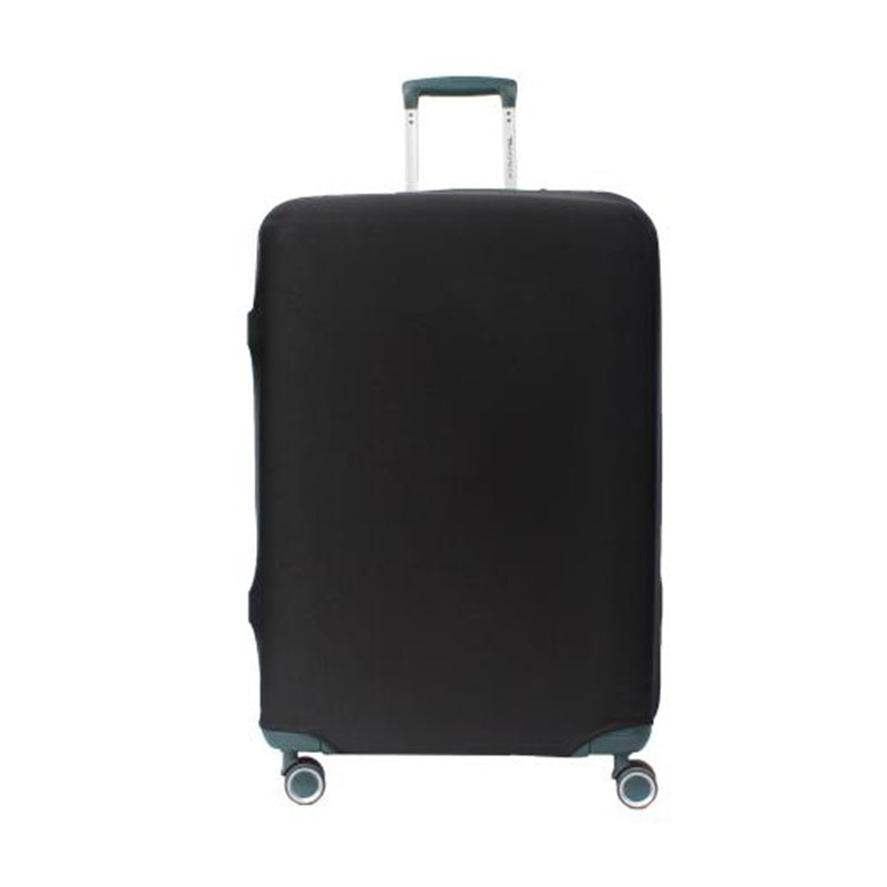 luggage cover with black print