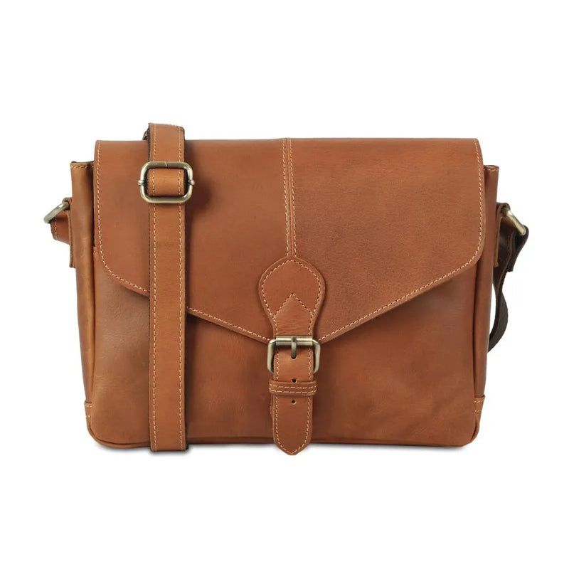 brown satchel bag