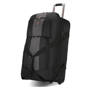grey check in bag