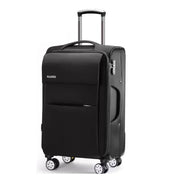 black custom fabric luggage