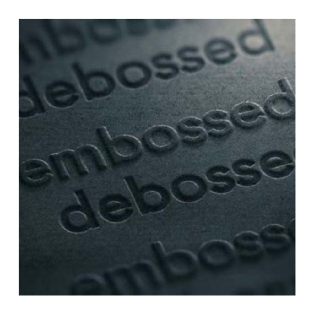 grey fabric with emboss and deboss