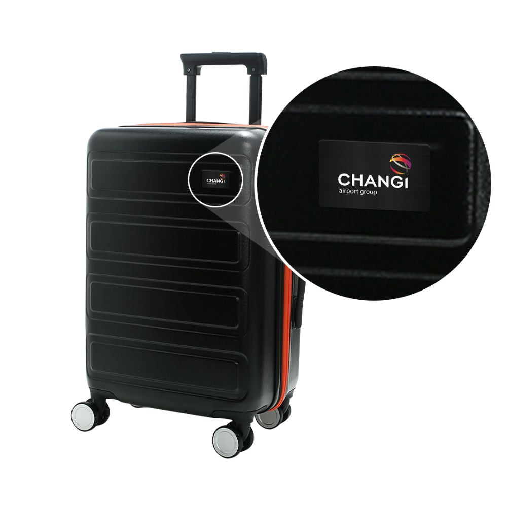 Customised luggage metal plate attachment