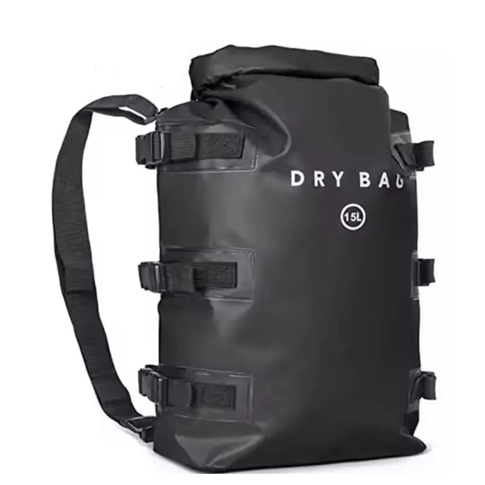 black dry bag backpack