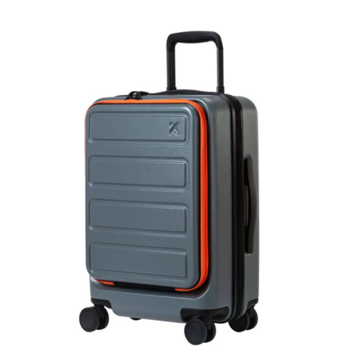 Steel colour front opening premium business luggage