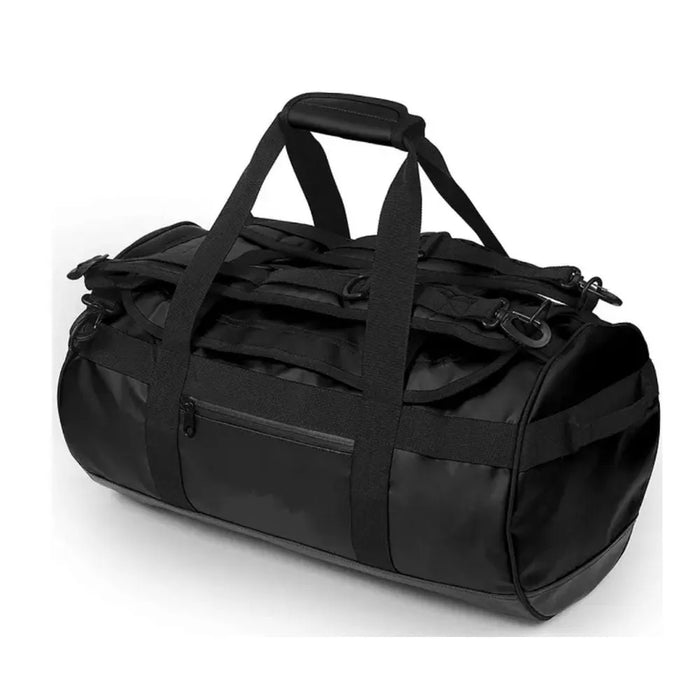black gym duffel bag