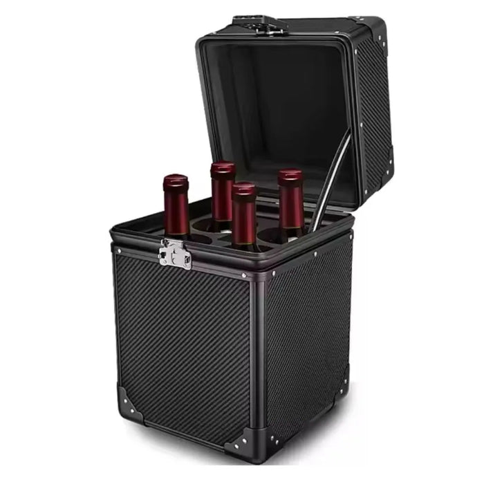 Black hard case wine luggage