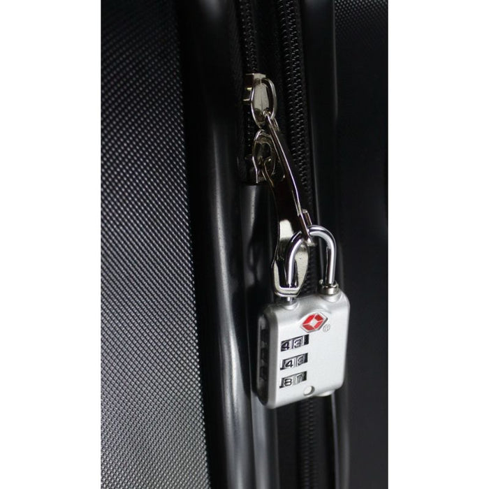 kefi tsa lock silver hanging on luggage