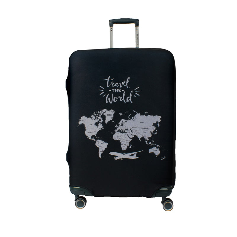 luggage cover with map print