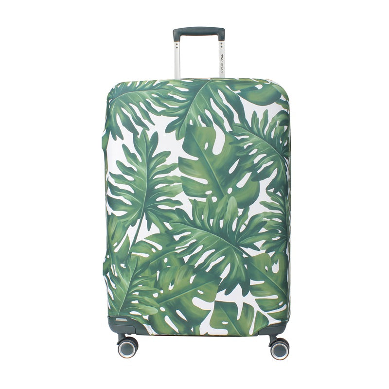 luggage cover with plant print