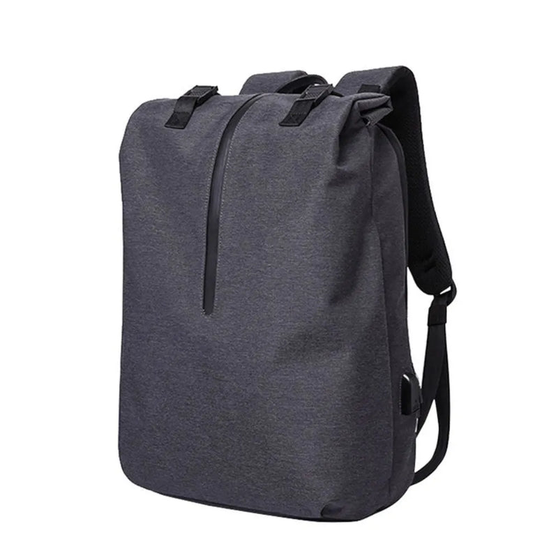 grey school backpack