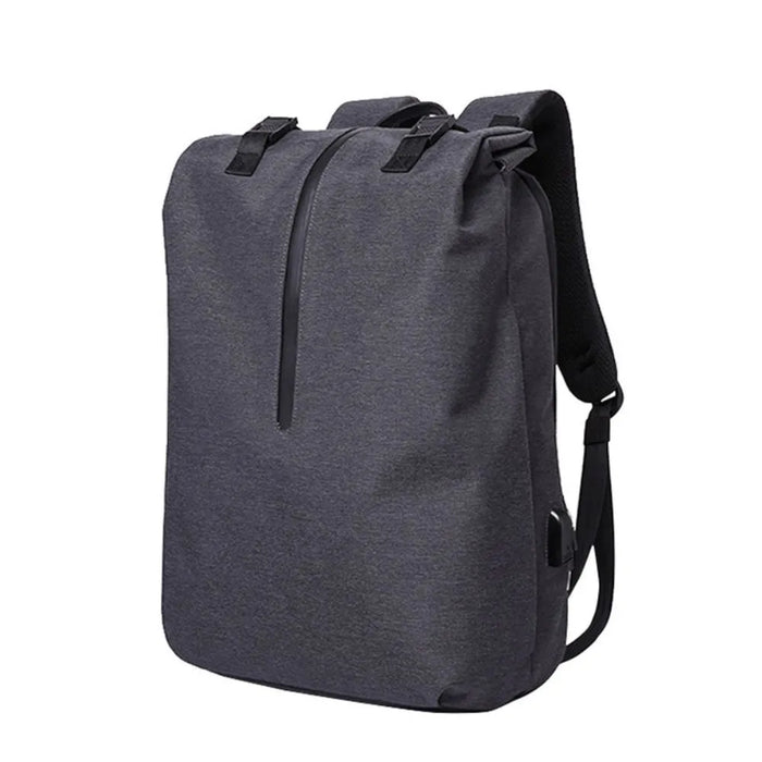 grey school backpack