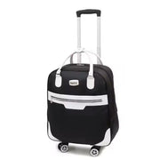 Black and white small soft luggage