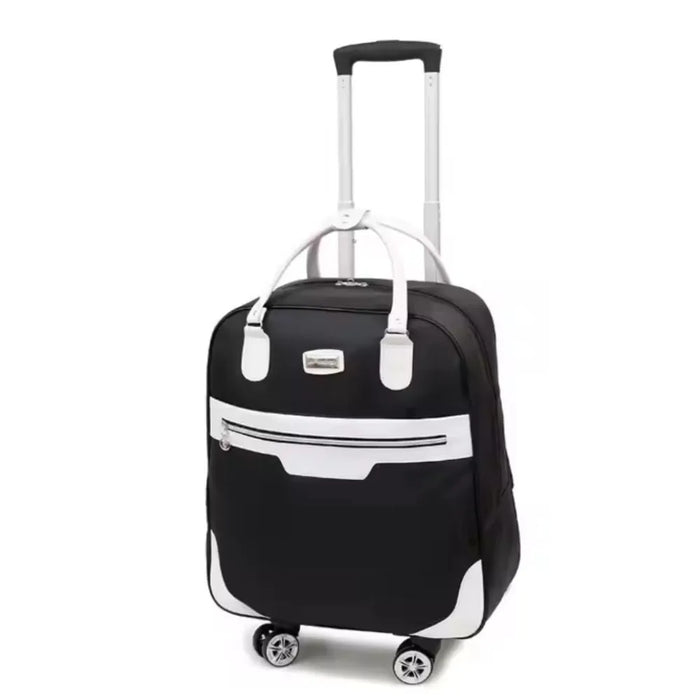 Black and white small soft luggage
