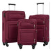Red soft case luggage set