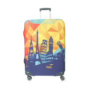 luggage cover with travel print
