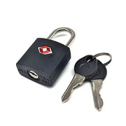 a black tsa lock with keys