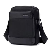 black vertical crossbody bag