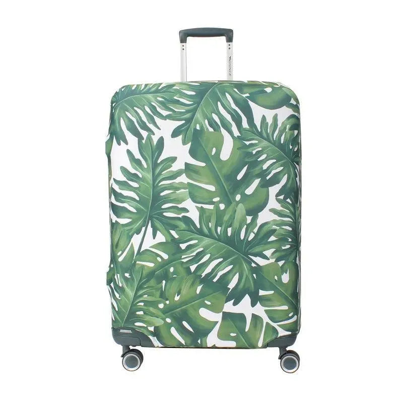 Customised luggage cover protector with leaf print