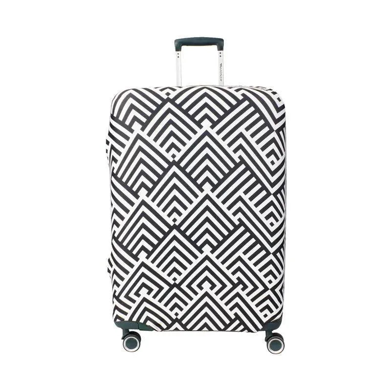 Black and white personalized luggage cover