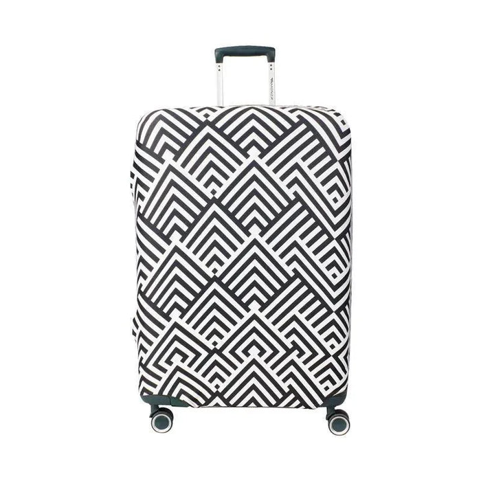 Black and white personalized luggage cover